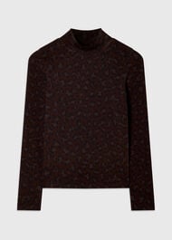 Animal Roll Neck Top