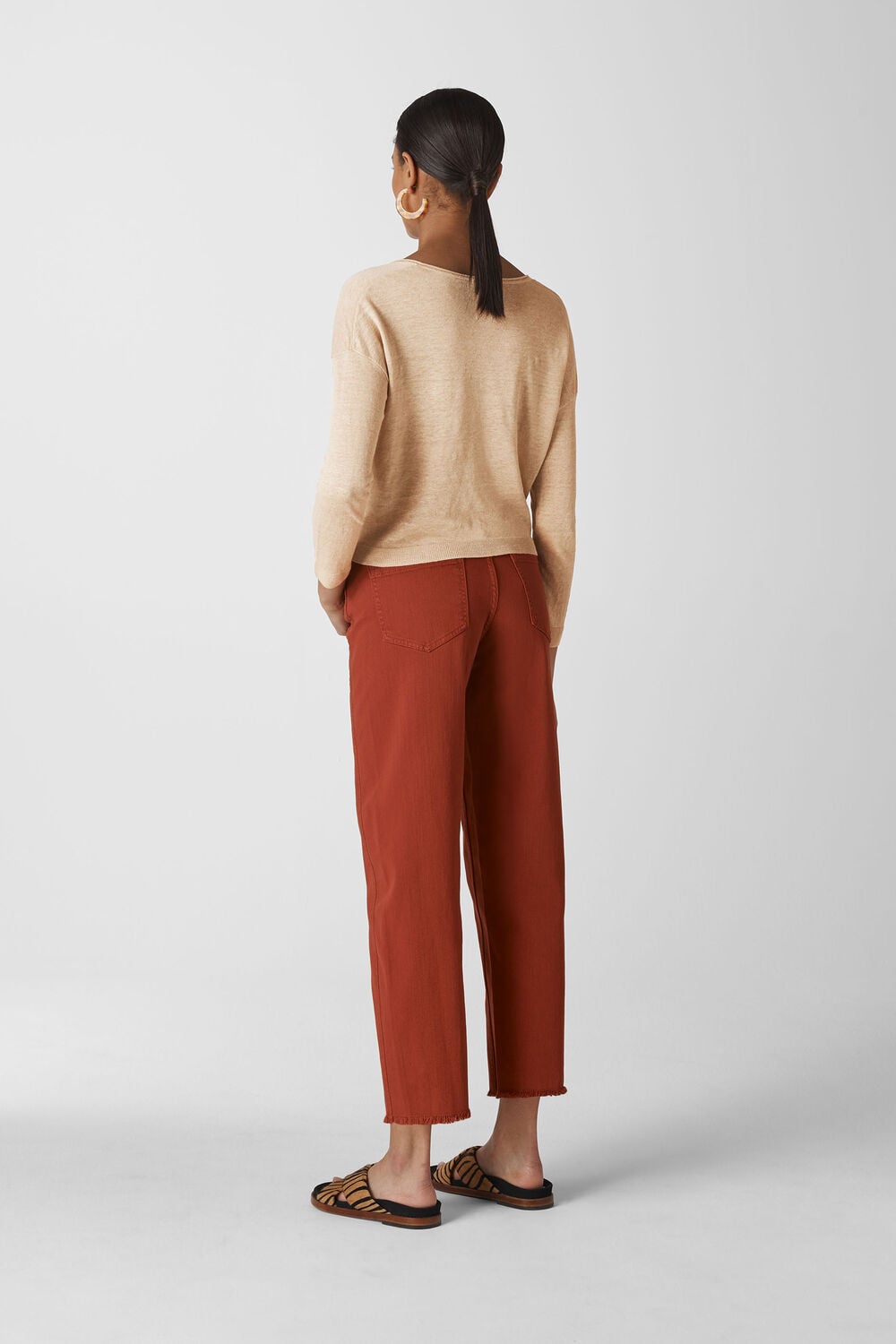 Tie Front Light Knit Neutral