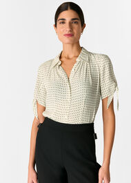 Oval Spot Tie Sleeve Shirt