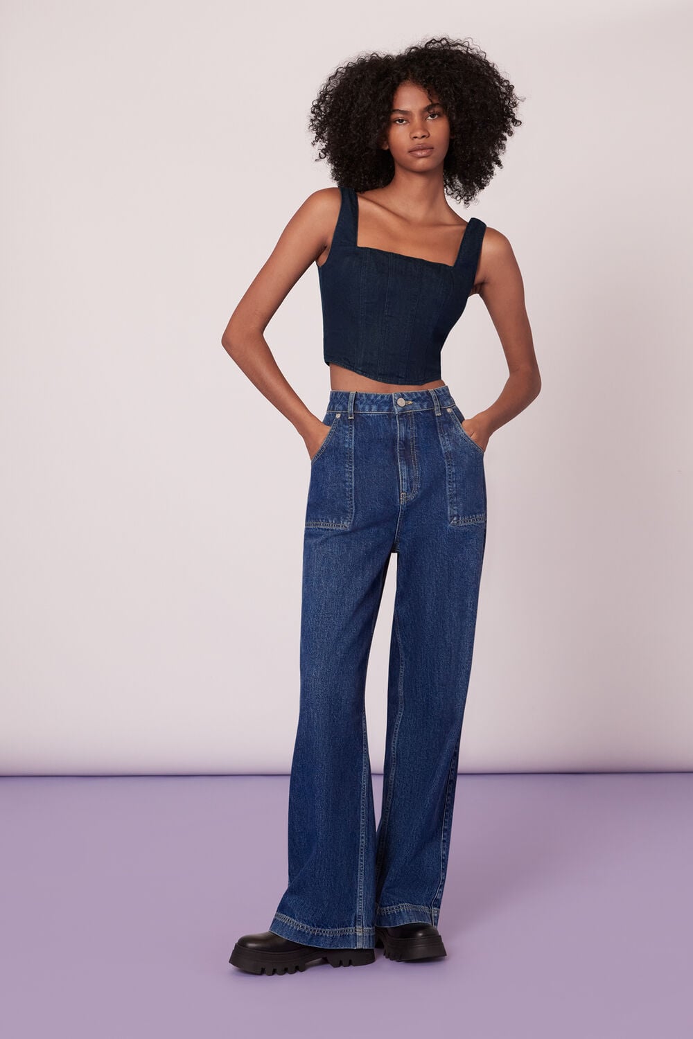 Nina Chambray Denim Corset