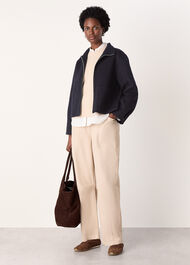 Funnel Neck Double Face Jacket