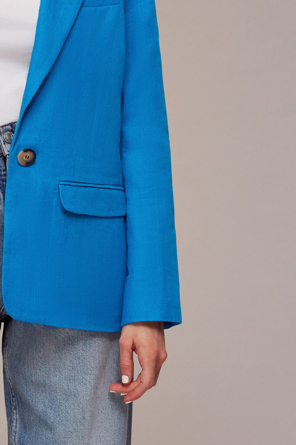 Petite Lucy Linen Blazer