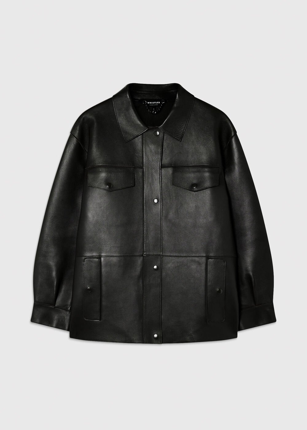Petite Clean Bonded Leather Jacket