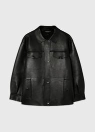 Petite Clean Bonded Leather Jacket