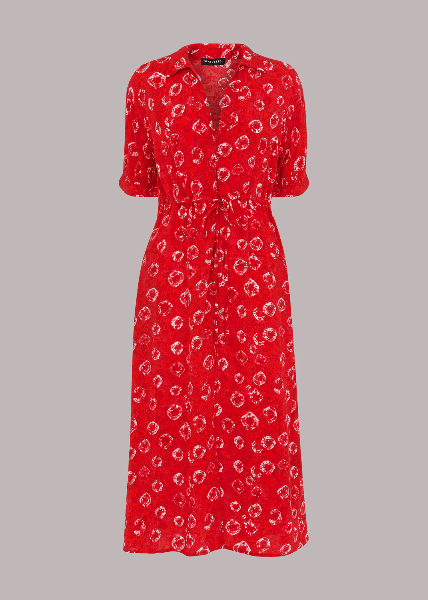 the red thread S tie shirt dress ホワイト THEREDTHREAD / ザレッドスレッド】S tie shirt dress