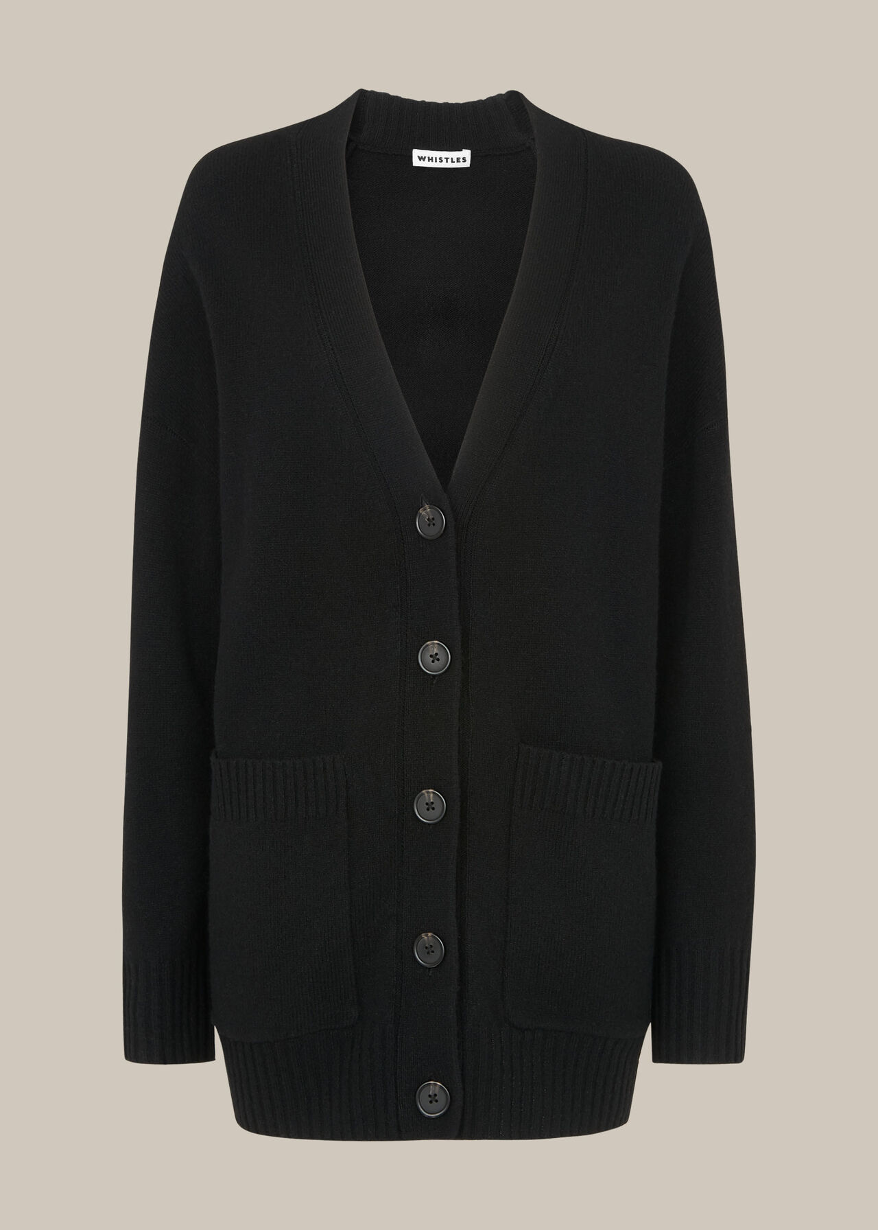 Long line Pocket Wool Cardigan