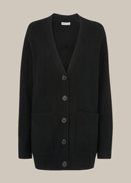 Long line Pocket Wool Cardigan