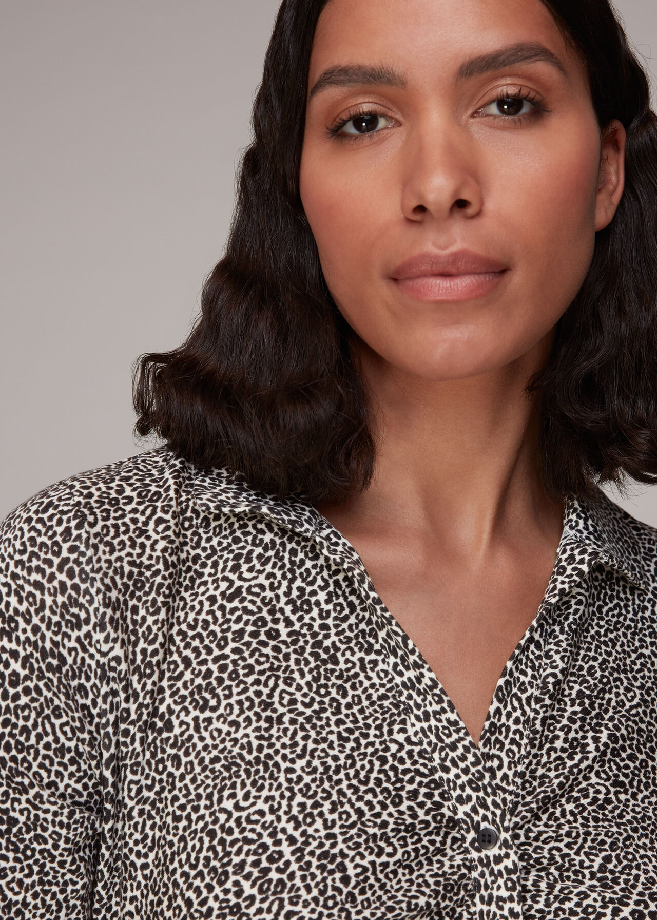 Black/Multi Gradient Leopard Jersey Dress | WHISTLES