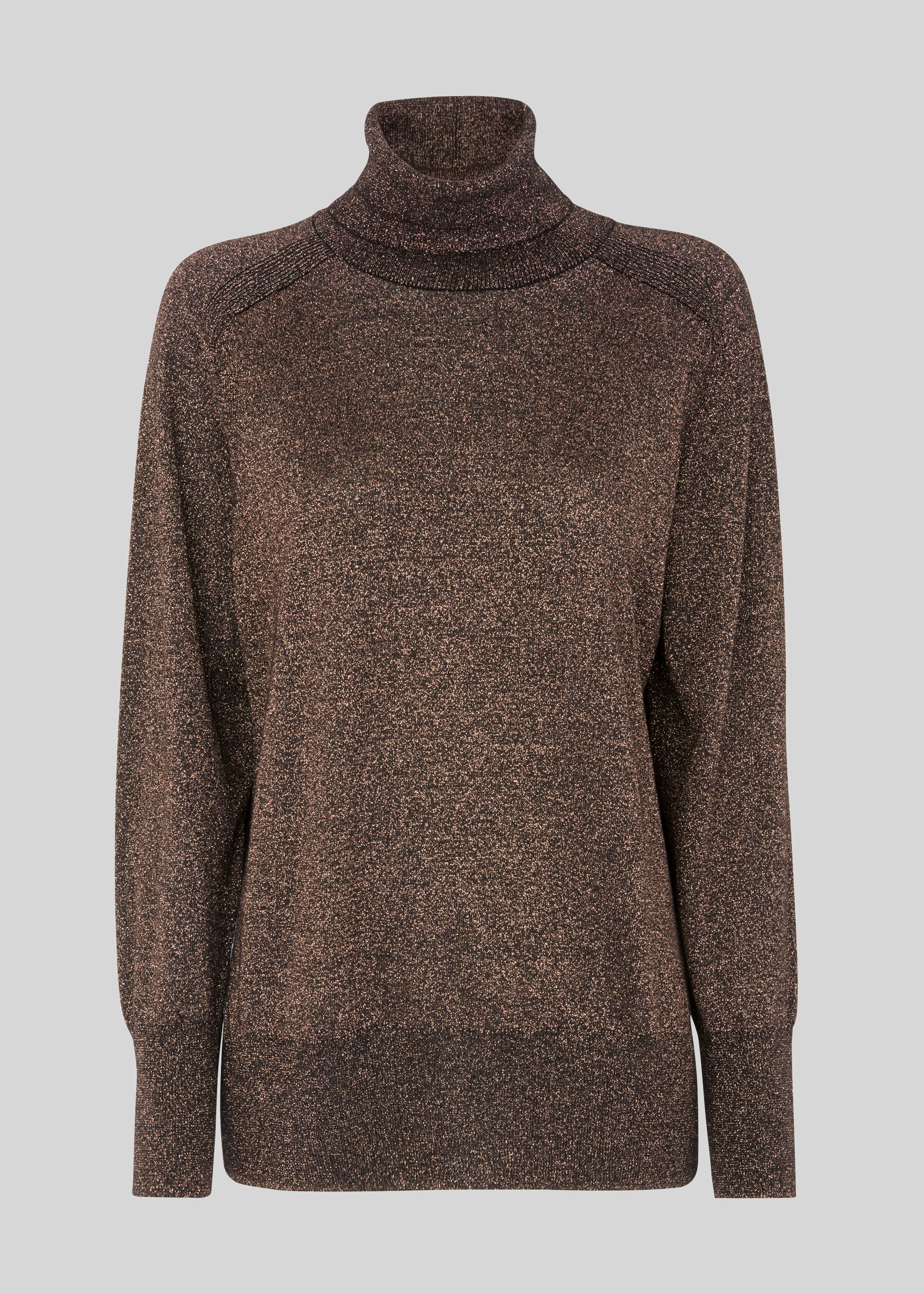 Silver polo neck jumper clearance