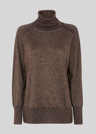 Sparkle Relaxed Polo Neck
