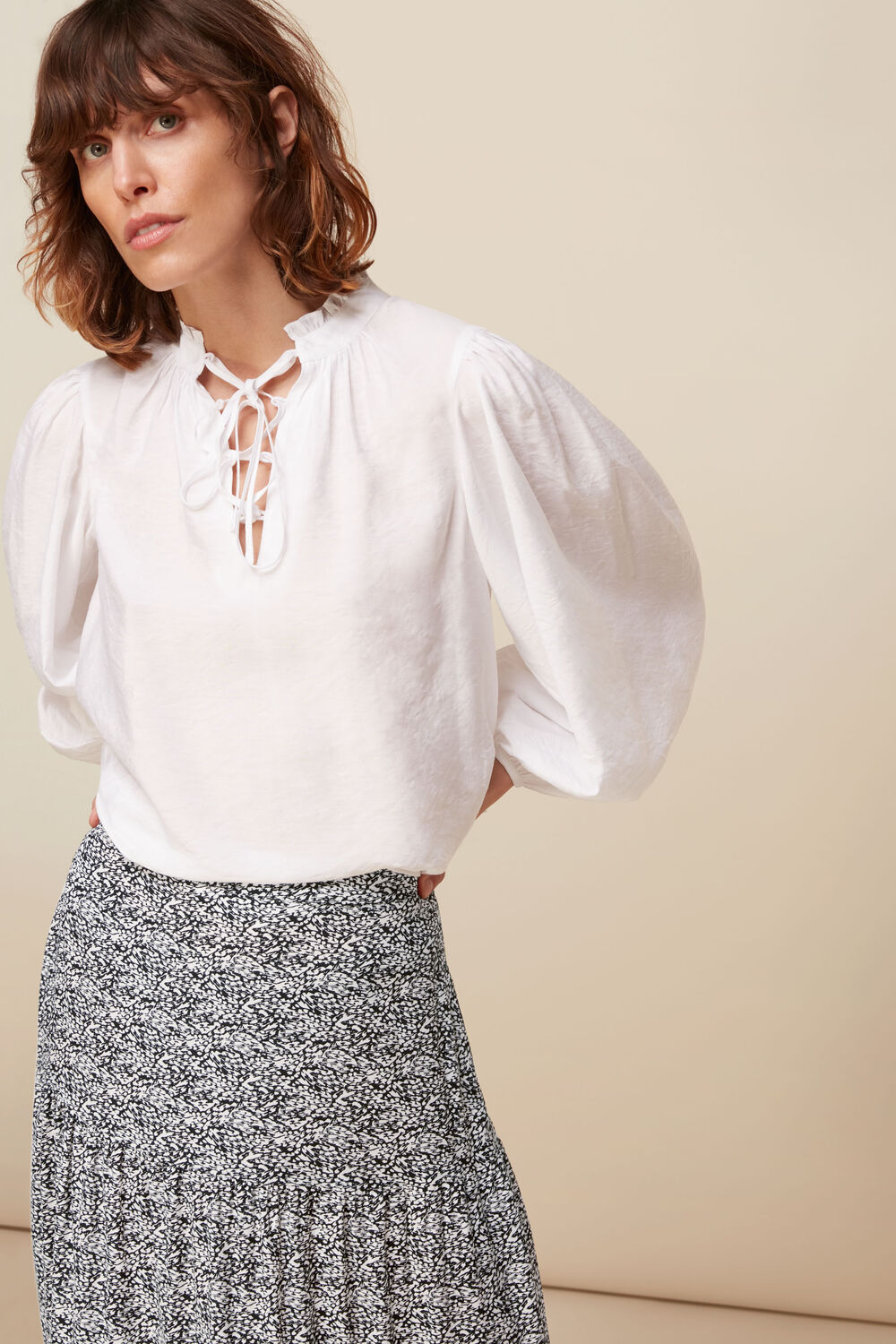 Mixed Animal Tiered Skirt
