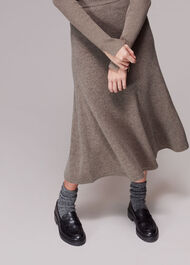 Flare Detail Knitted Skirt