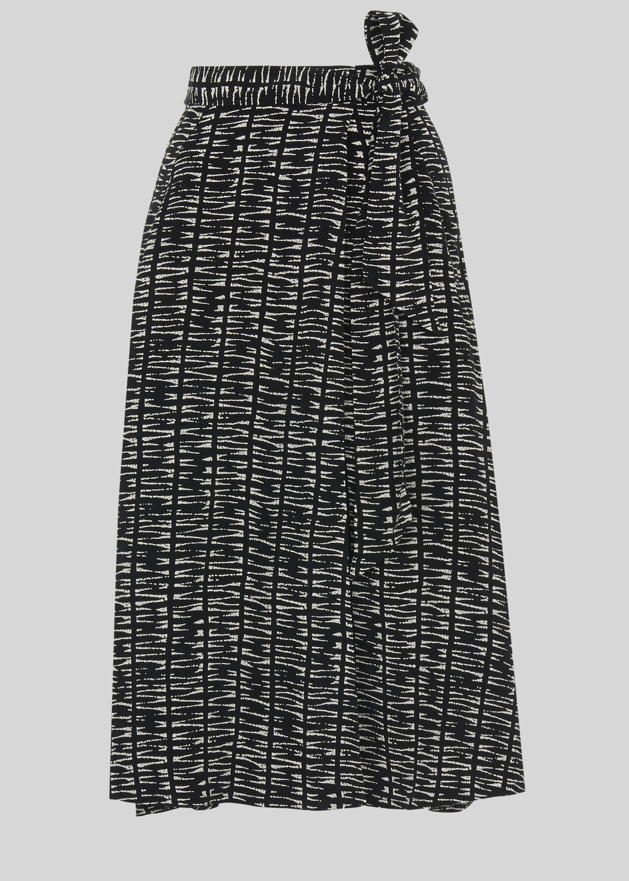 Sahara Print Avie Wrap Skirt Black/Multi