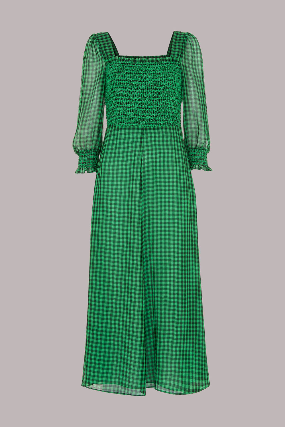 Lottie Gingham Shirred Dress