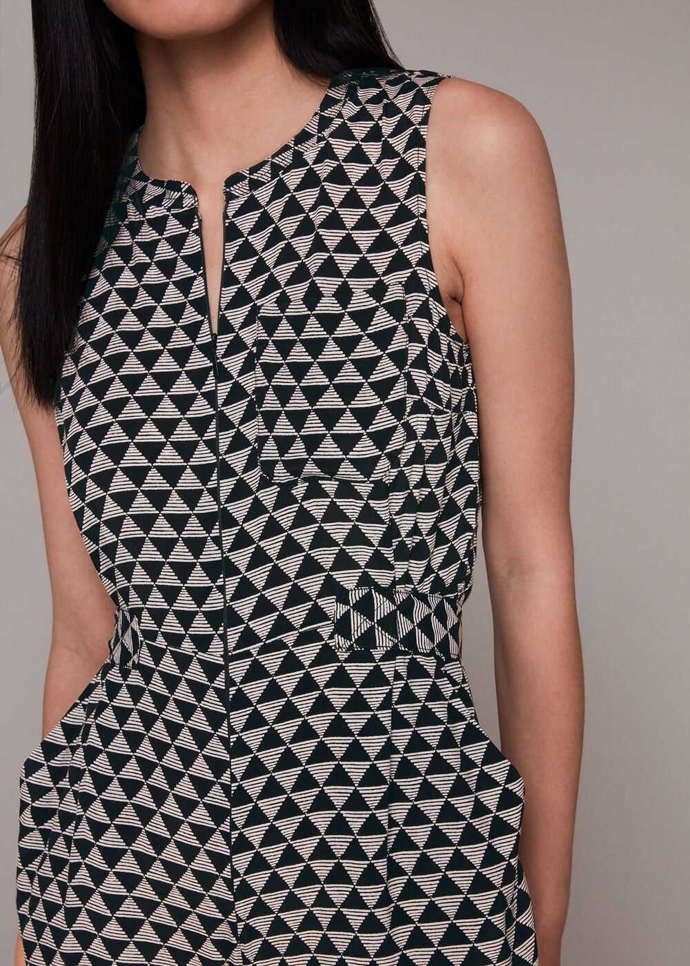 Triangle Checkerboard Jumpsuit