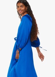 Petite Molly Satin Ruched Dress