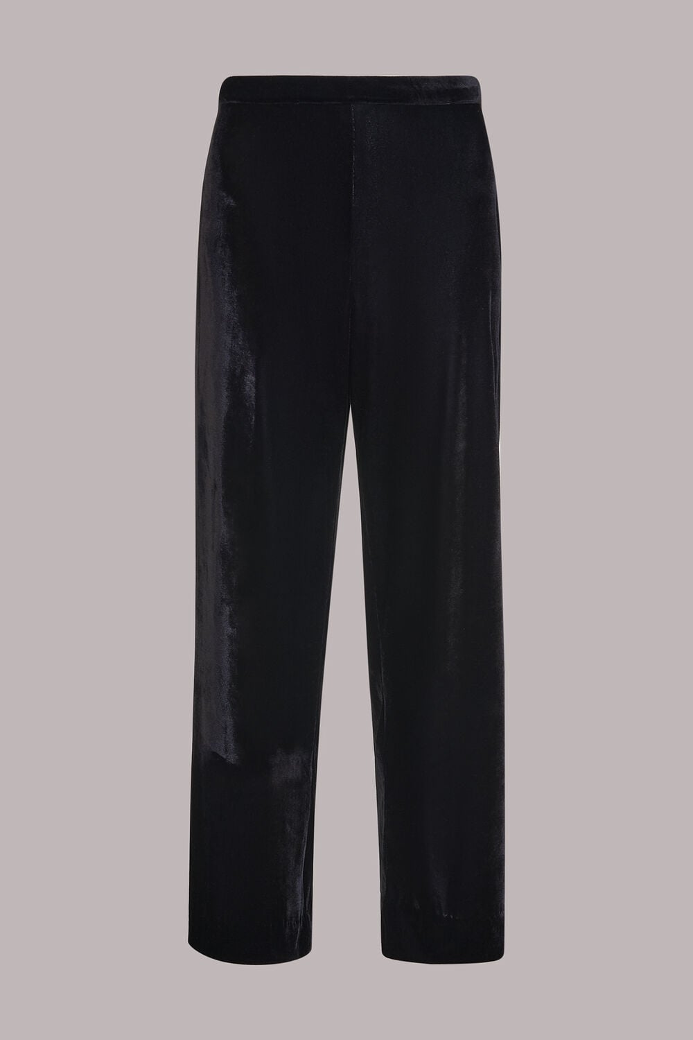 Velvet Wide Leg Crop Trouser