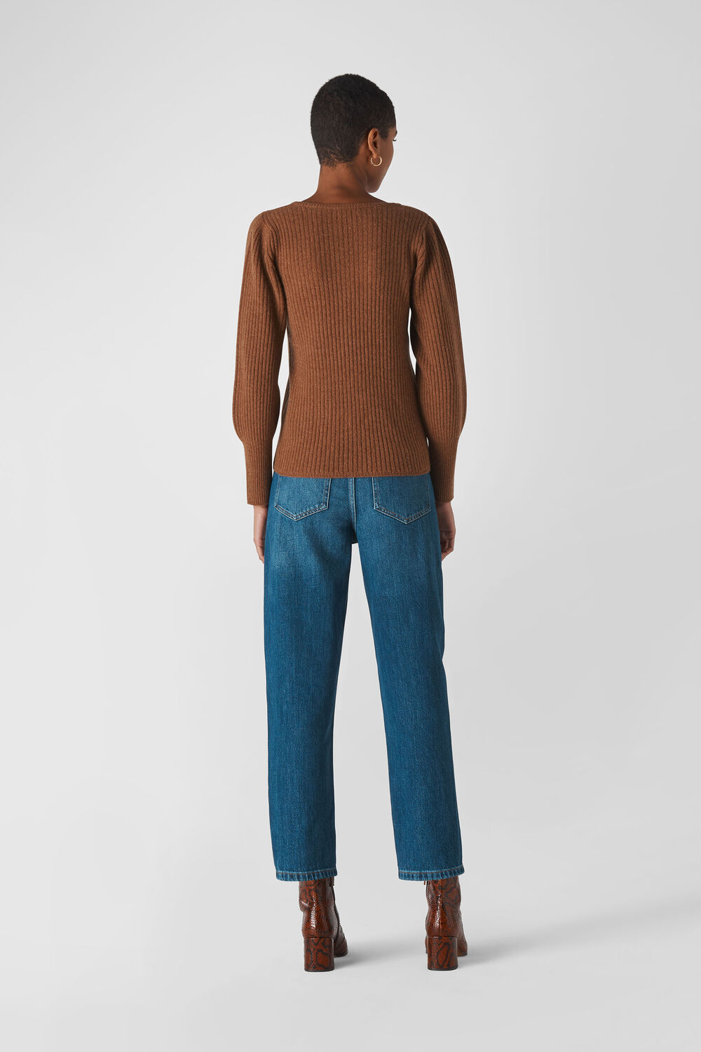 Millie Rib Wool Knit Brown