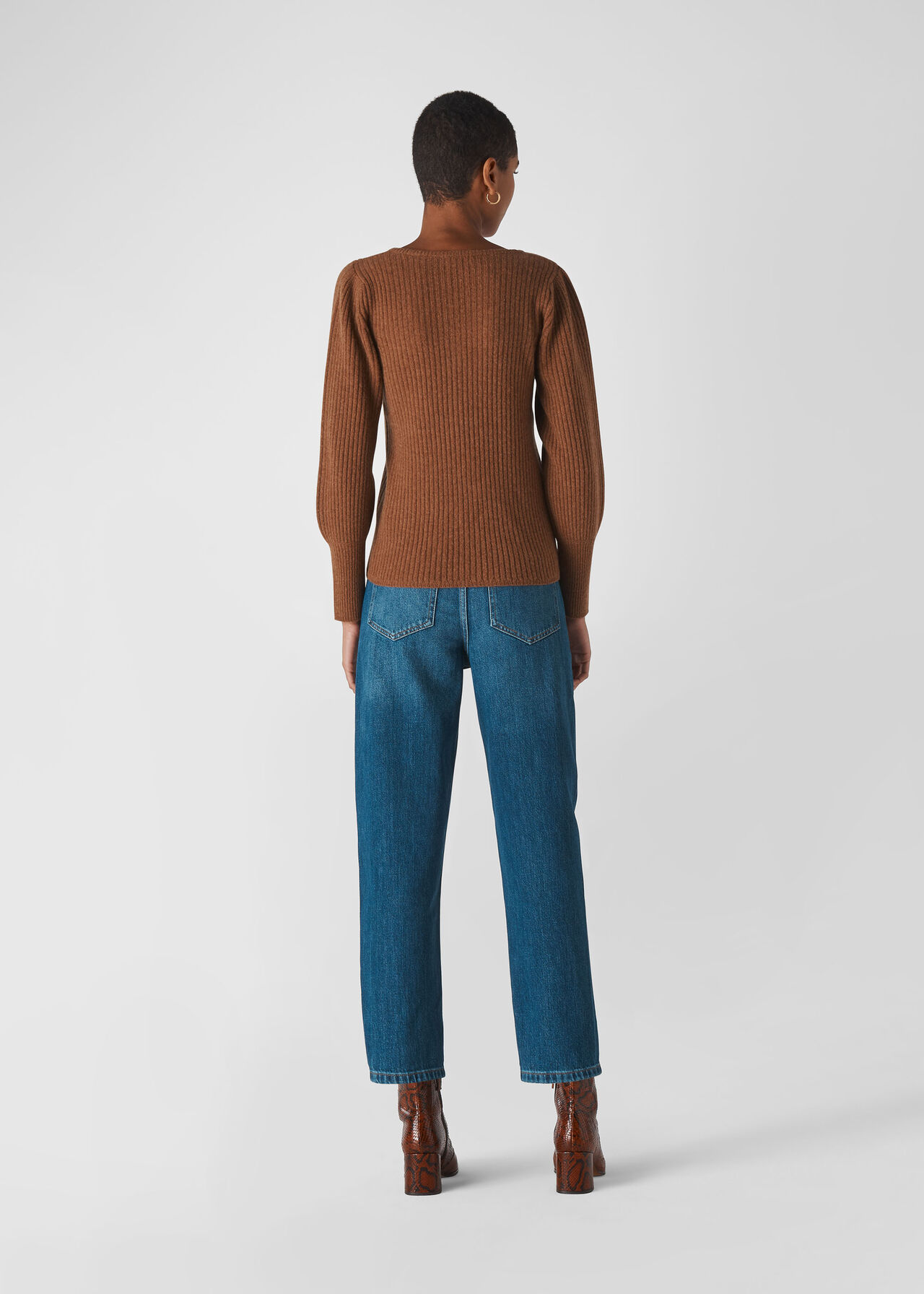 Millie Rib Wool Knit Brown