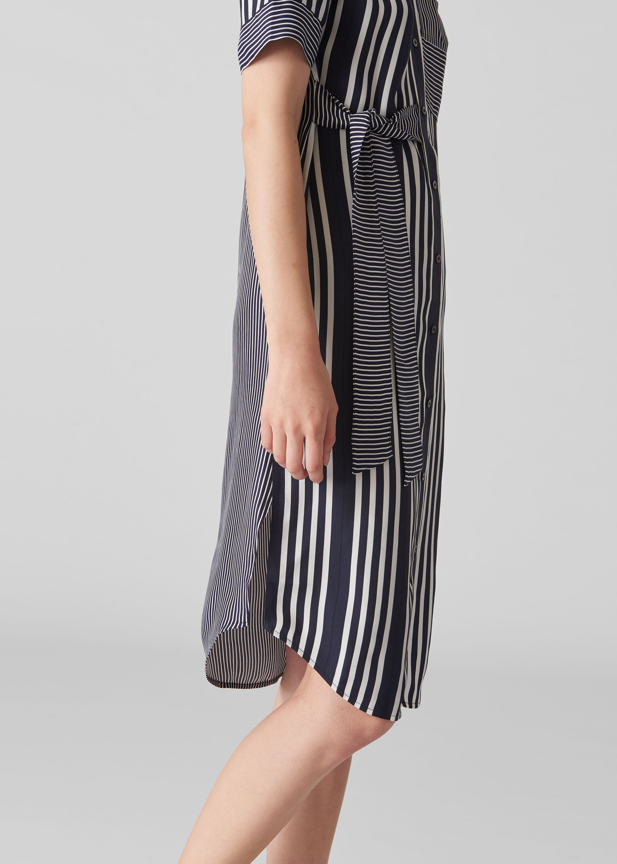 Navy Multi Multi Stripe Dress WHISTLES