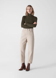 Essential Polo Neck Khaki