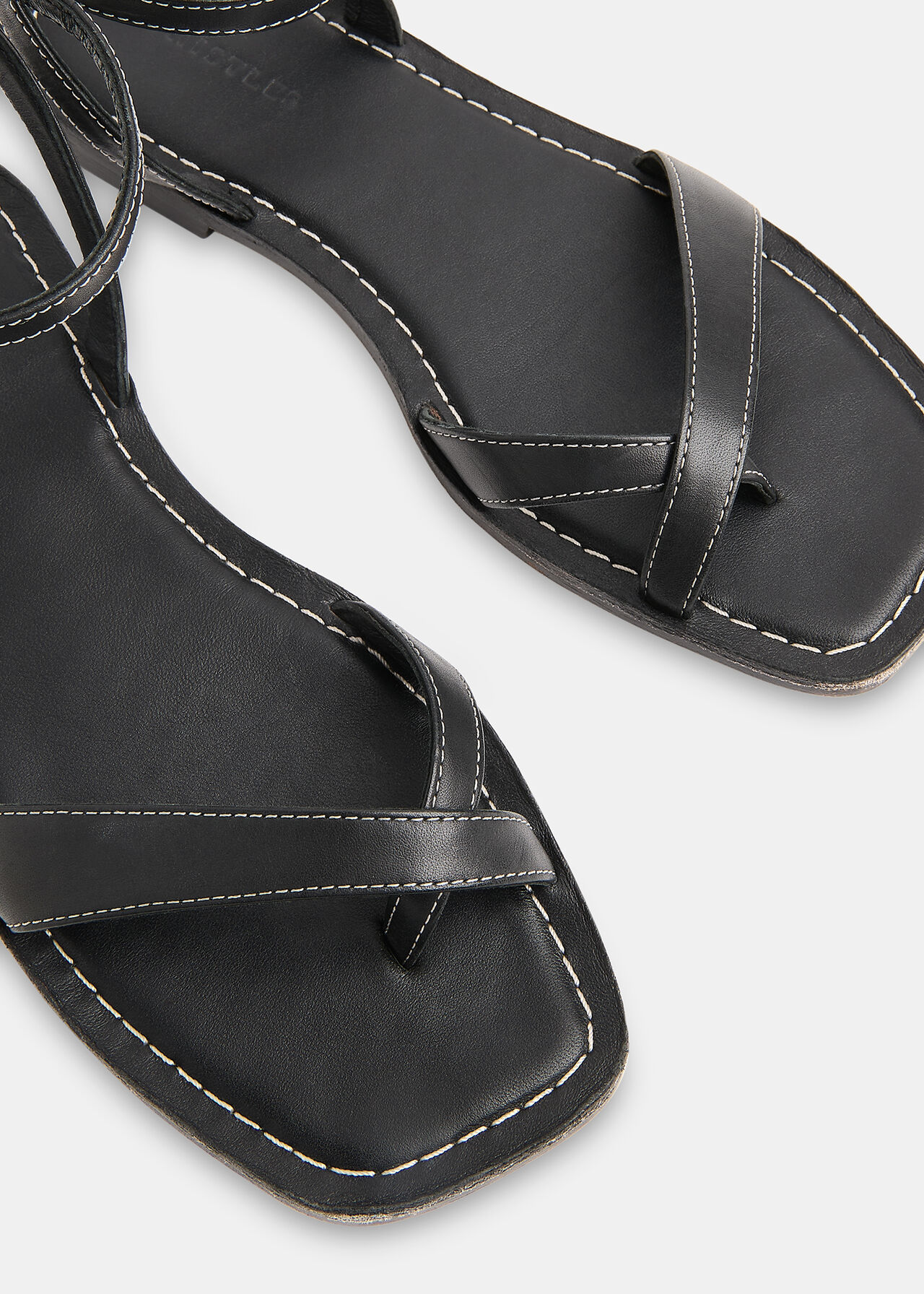 Contrast Stitch Strappy Sandal