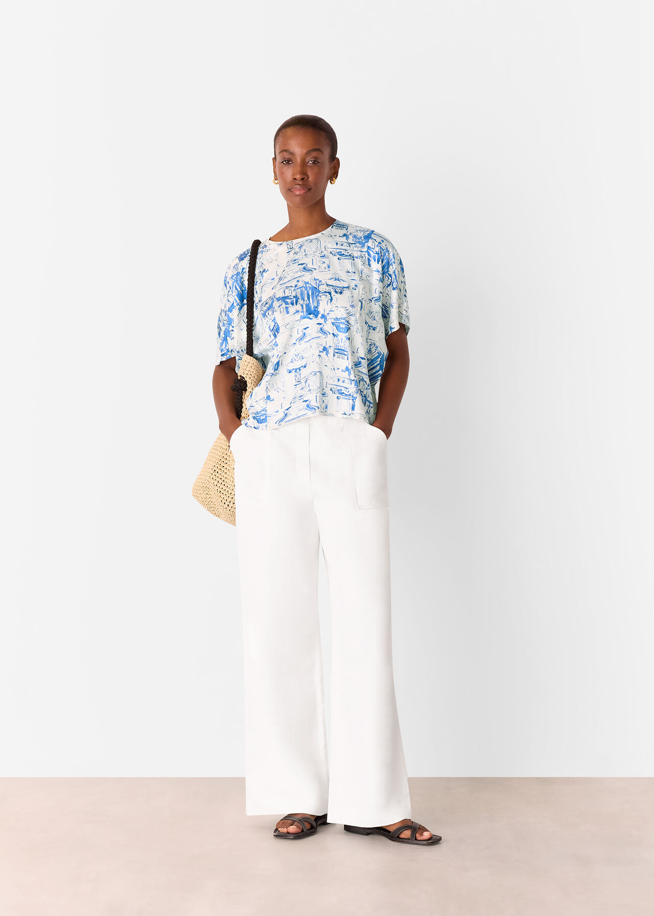 Rome Print Blouse