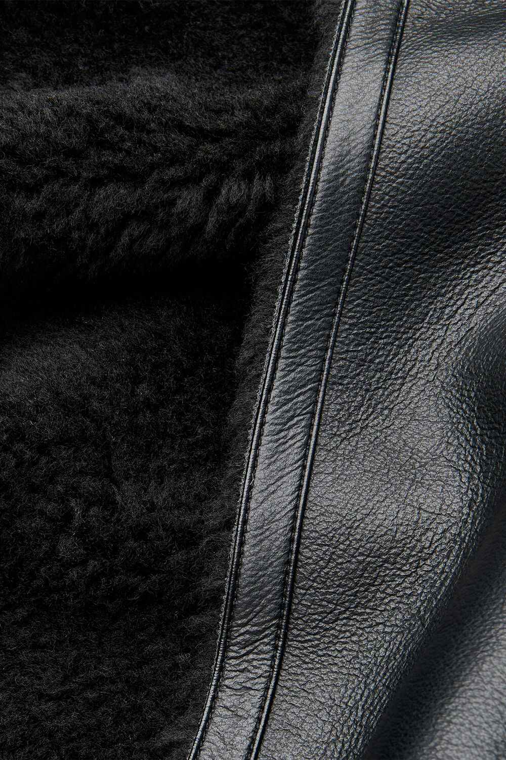 Black Faux Fur Aviator