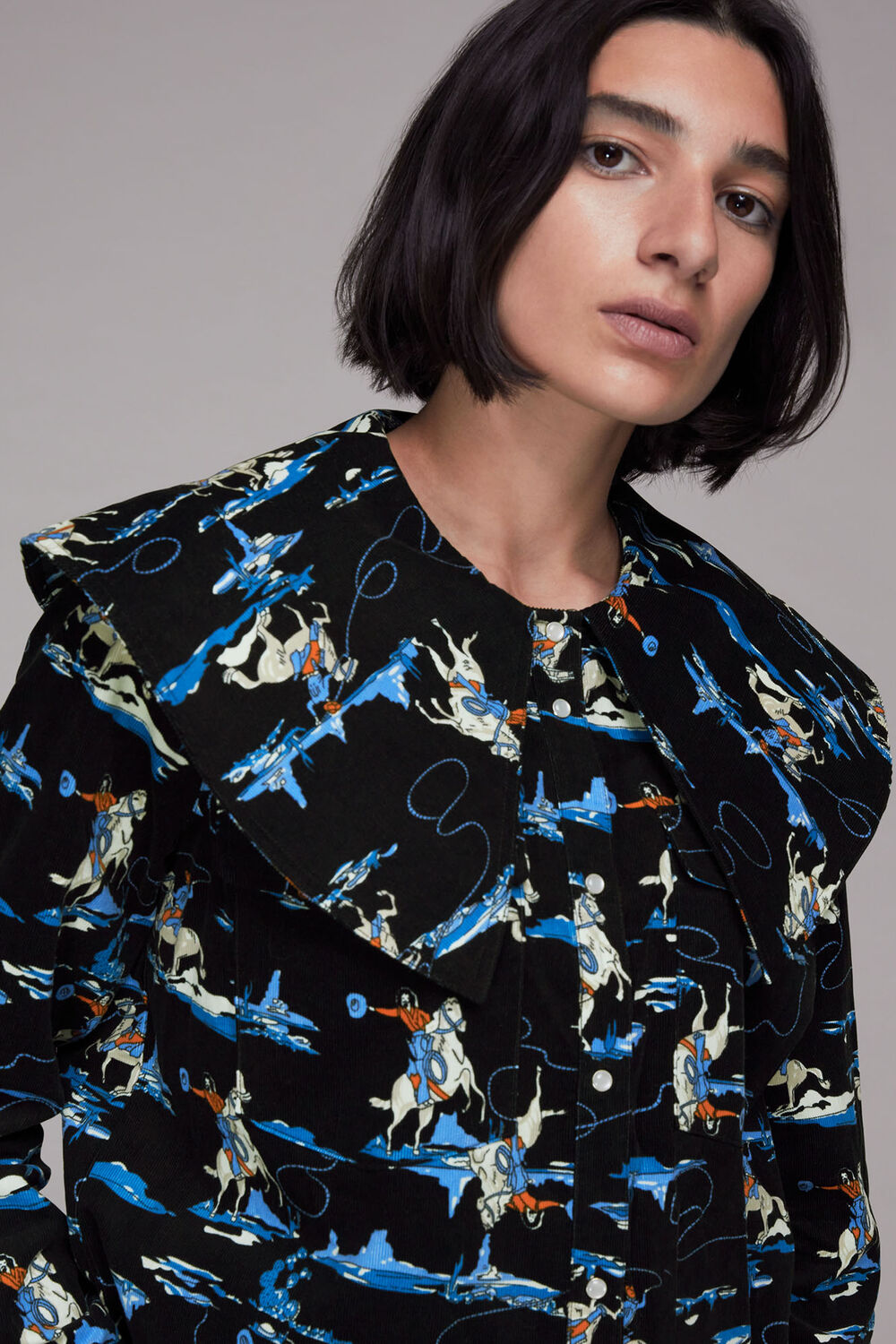 Cowboy Print Cord Shirt