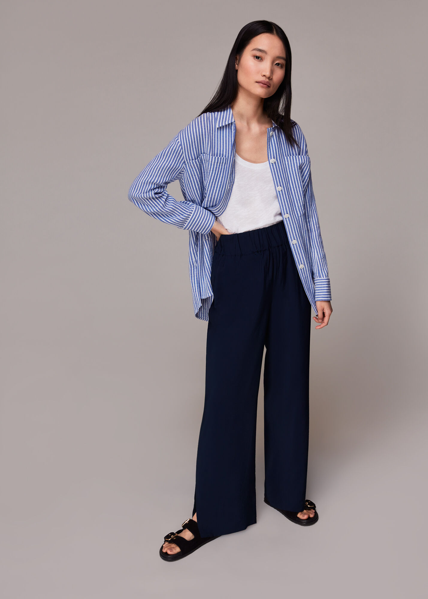 Wide Leg Trousers | Flared, Denim 