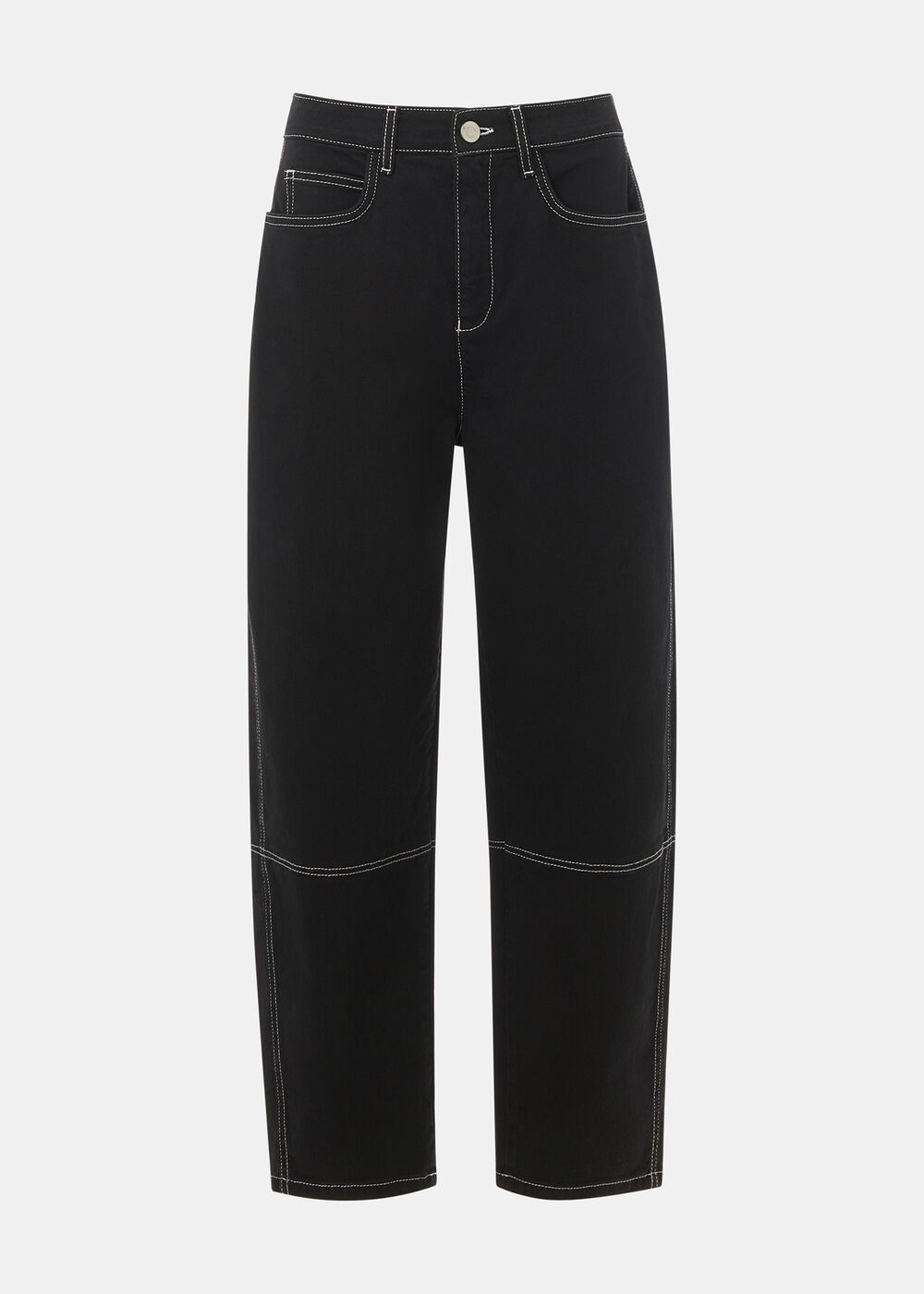 Contrast Detail Barrel Jean