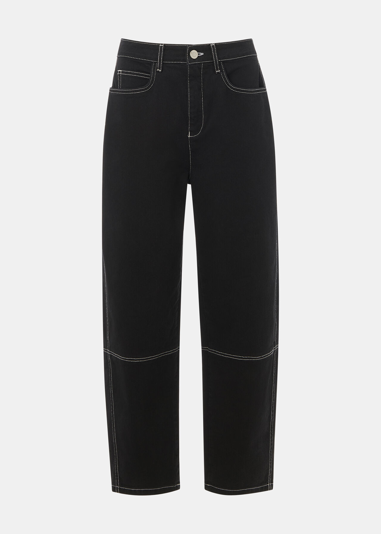 Contrast Detail Barrel Jean