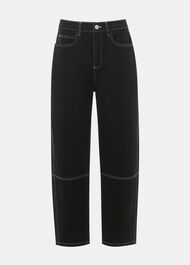 Contrast Detail Barrel Jean