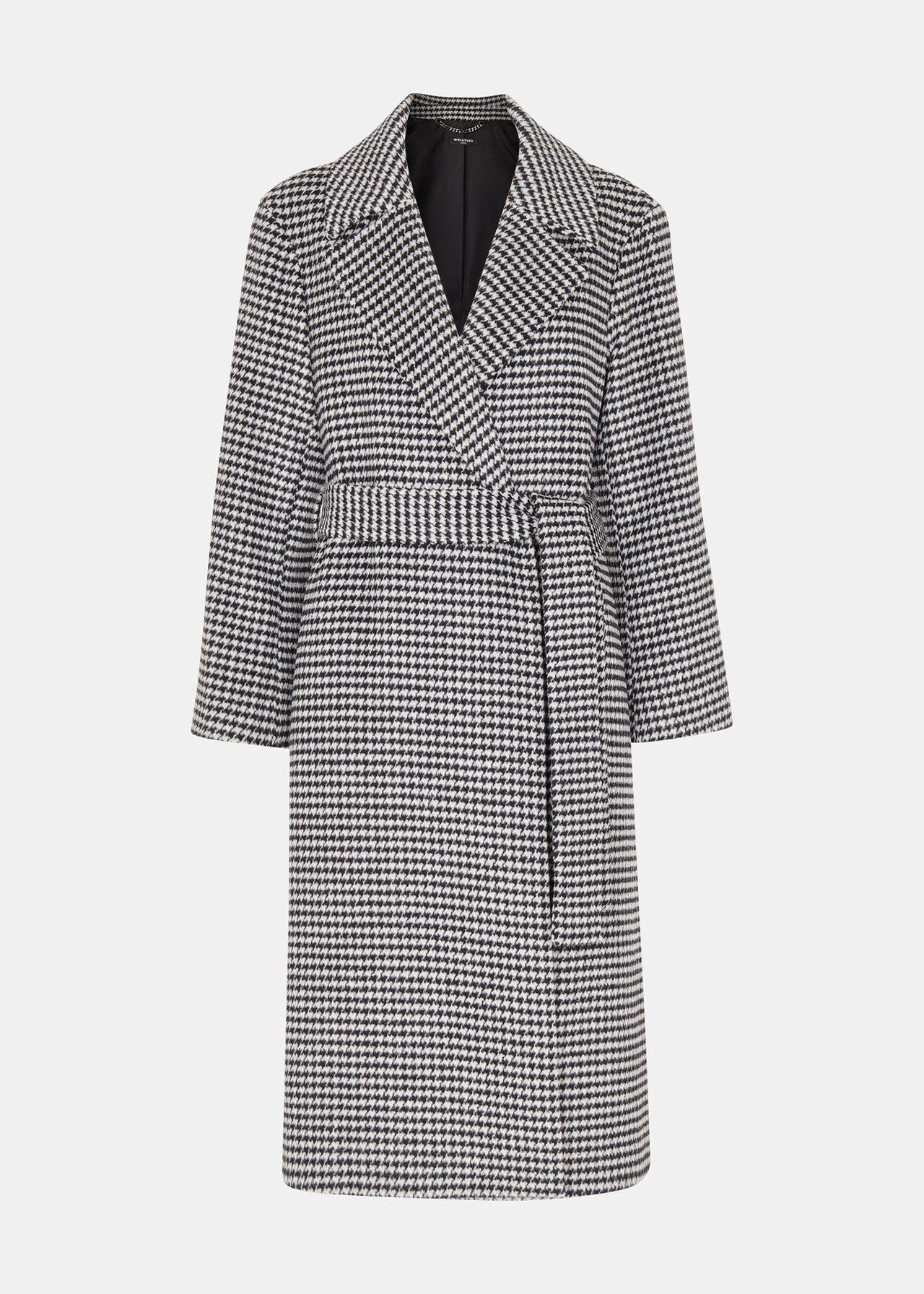 Petite Celia Houndstooth Wrap Coat