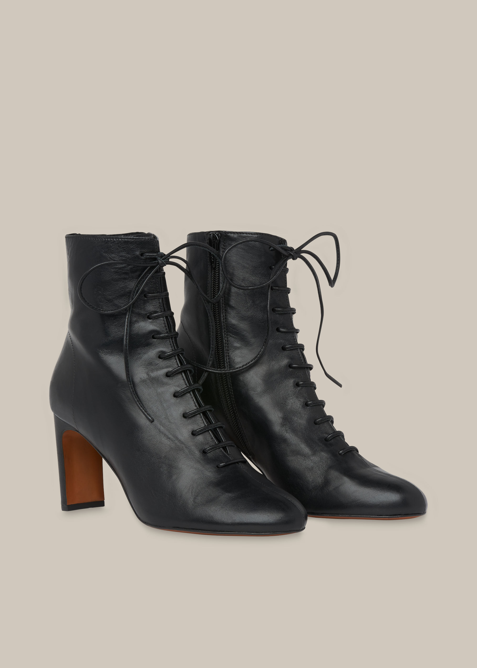 long black lace up boots