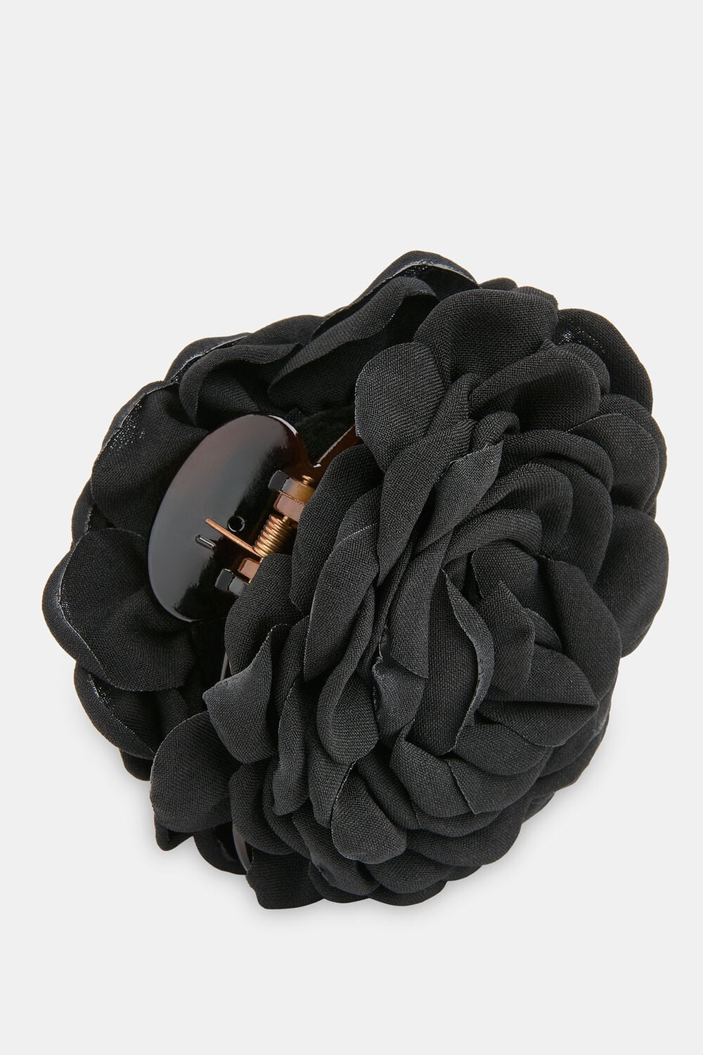 Black Flower Claw Clip
