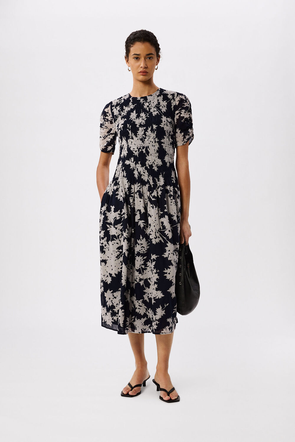 Navy Shadow Floral Avery Dress