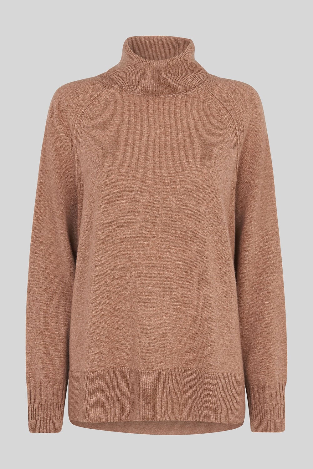 Cashmere Roll Neck Sweater Pale Pink