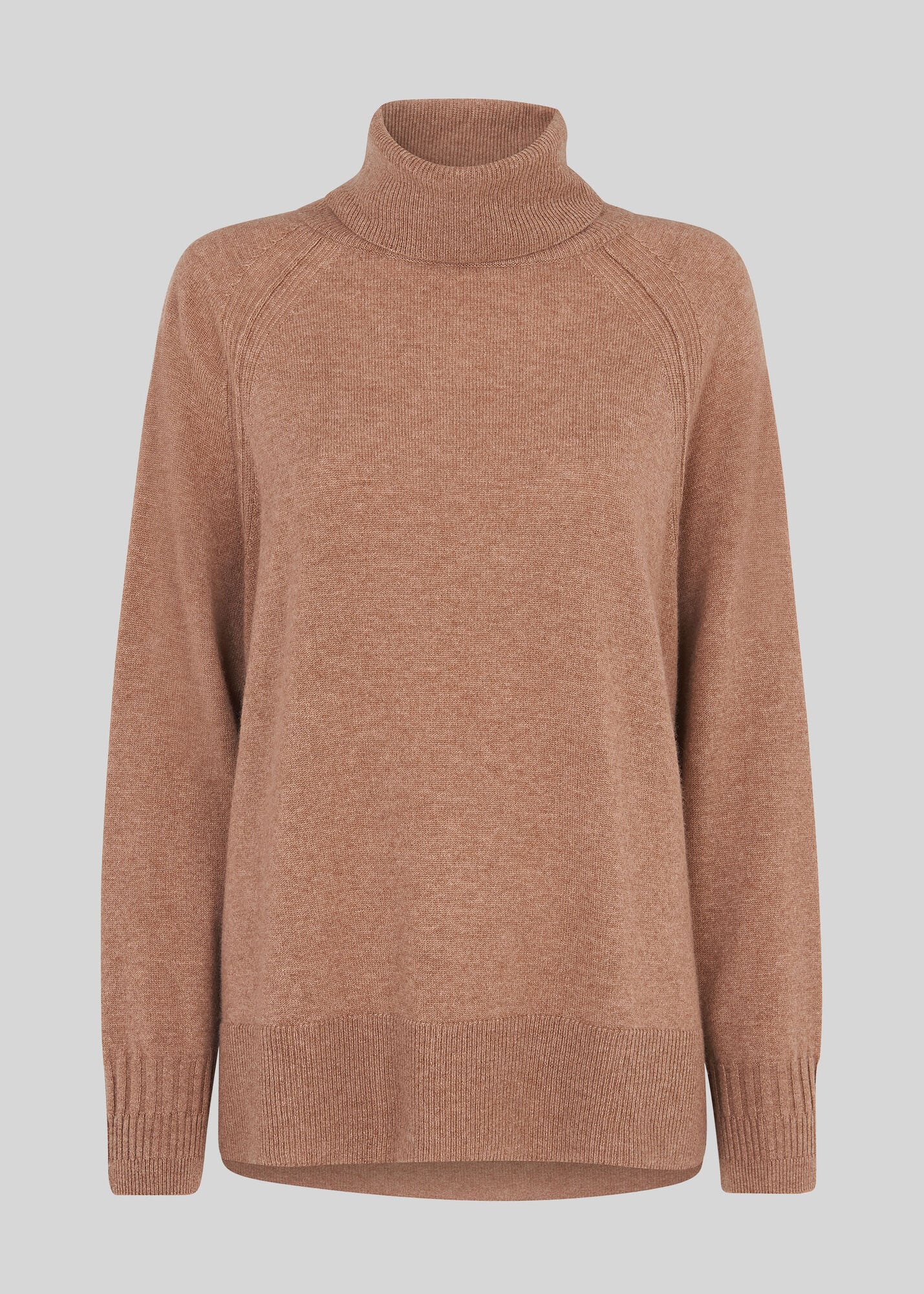 Ivory Pink Anchor Roll Neck Sweater