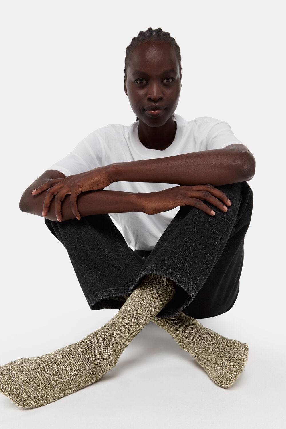 Green Chunky Marl Socks