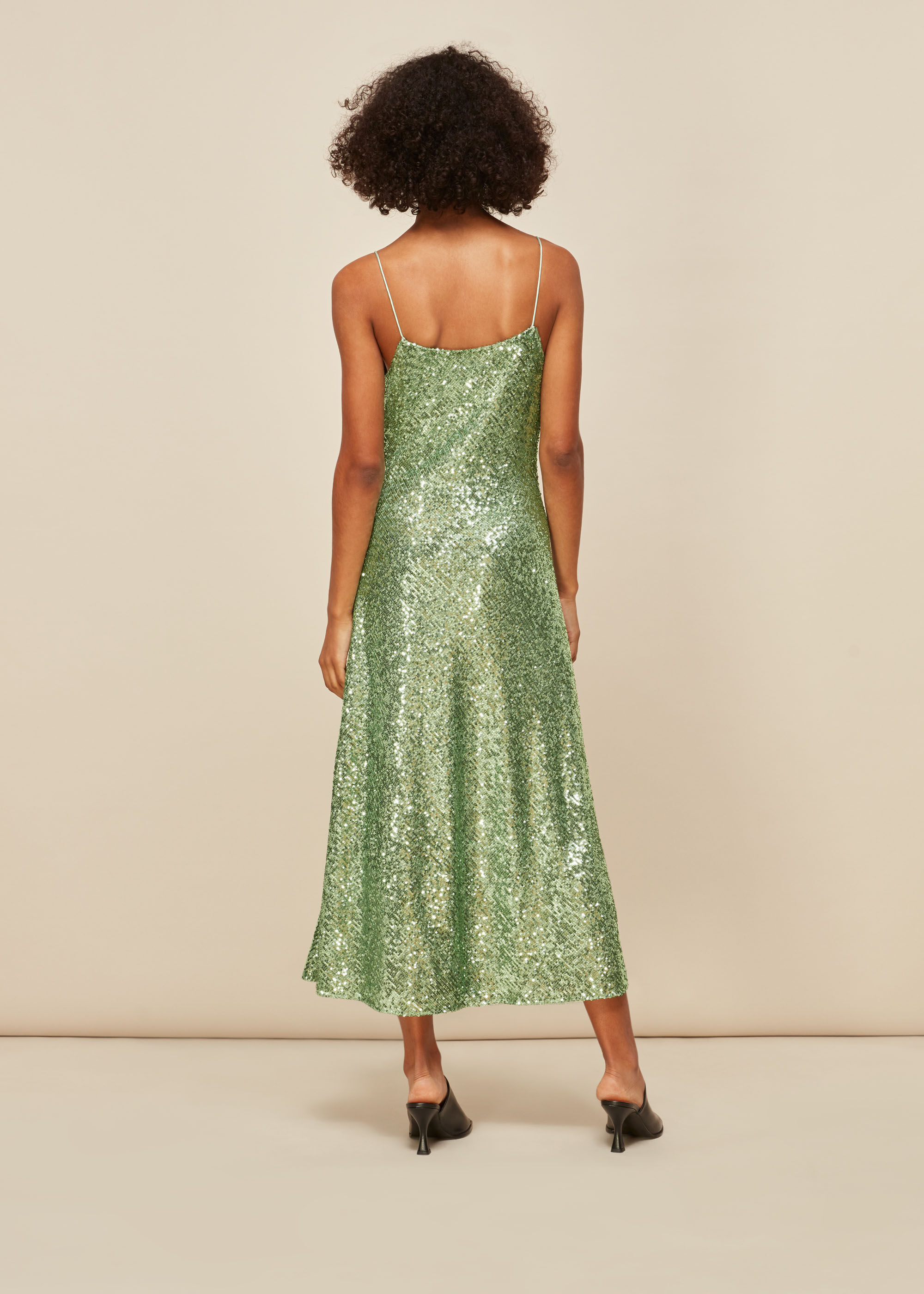 Whistles green new arrivals sparkly dress
