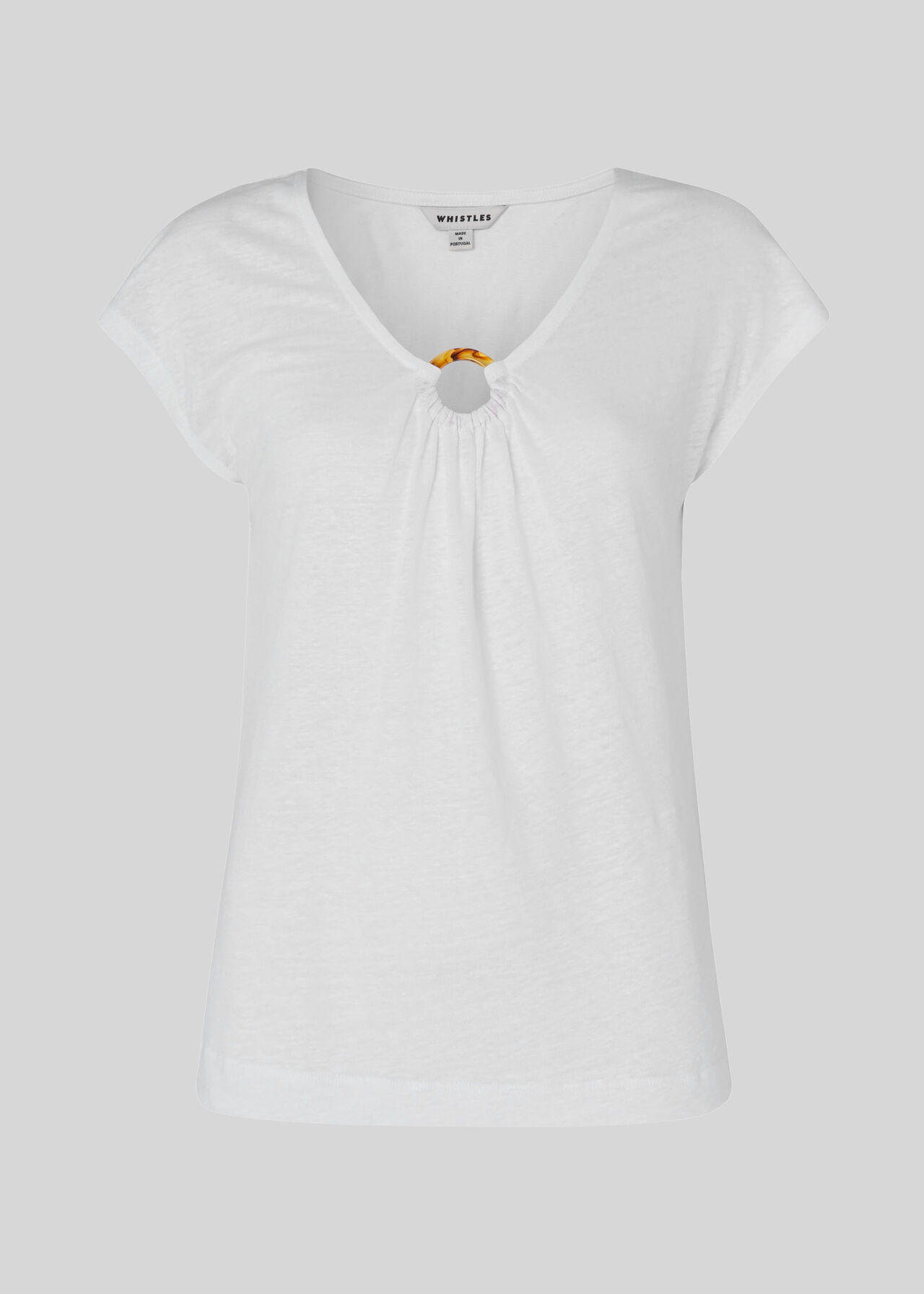 Tort Ring Linen Top White