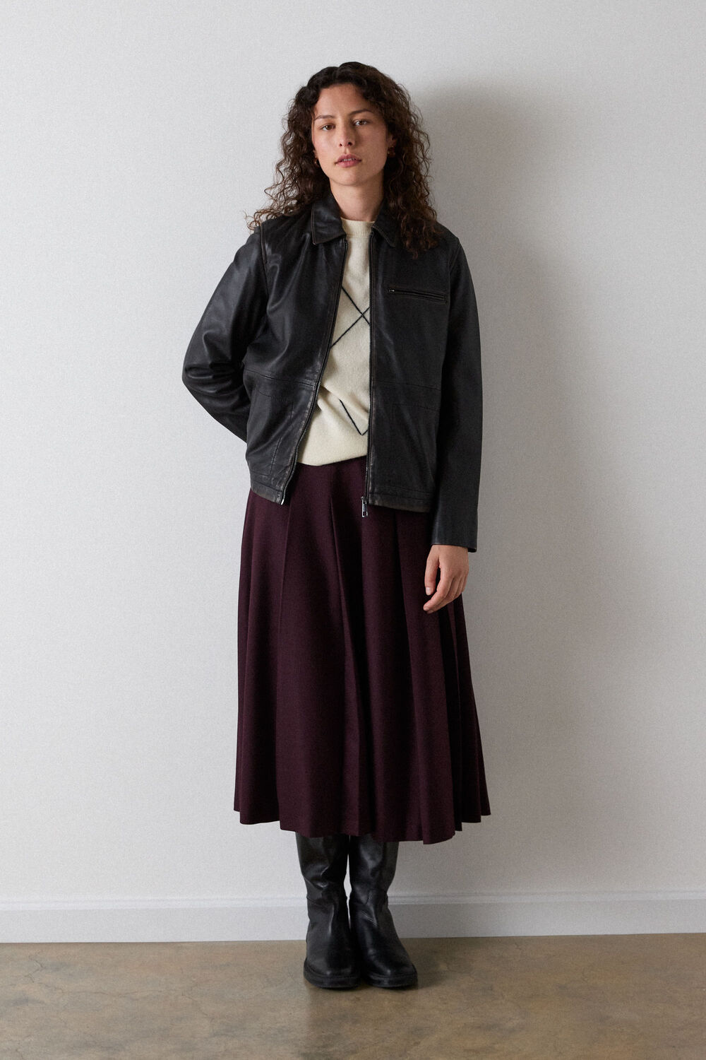 Brown Kate Burnished Leather Jacket