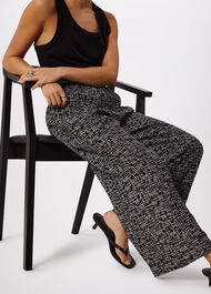 Petite Woven Grid Crop Trouser