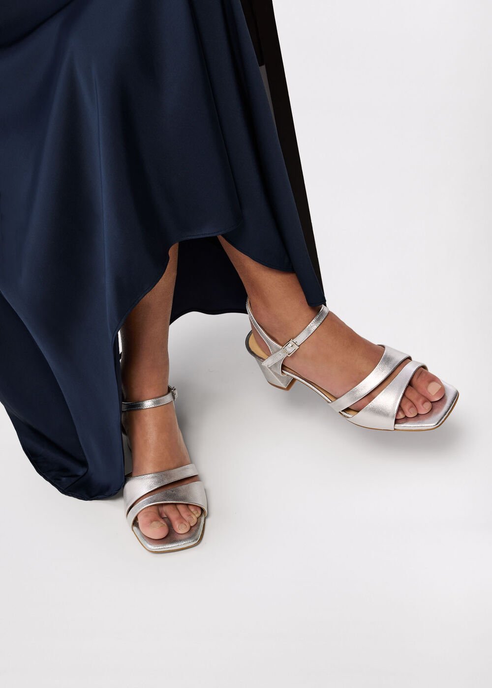 Cutout Block Heel Sandal