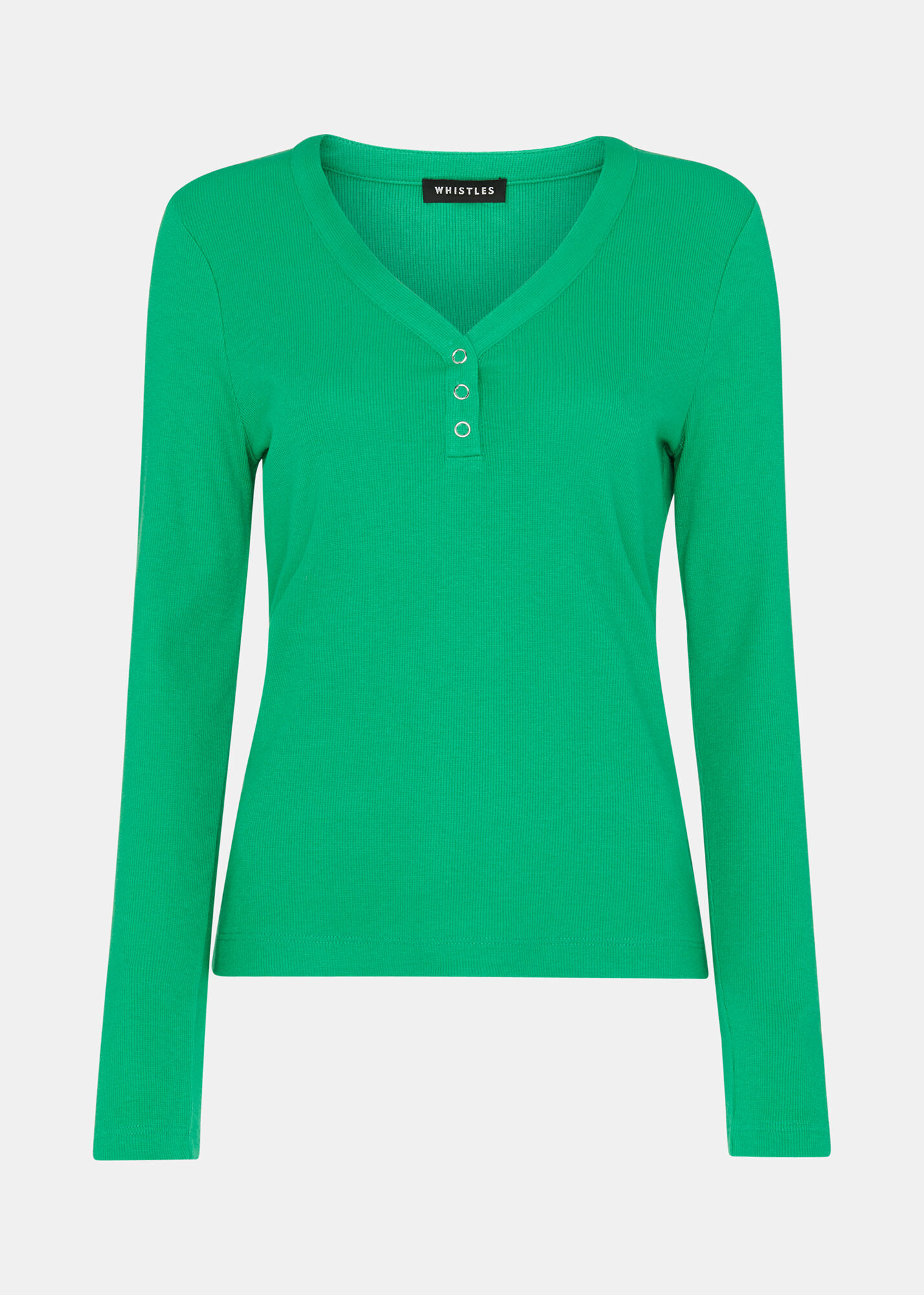 Green V Neck Pyjama Top WHISTLES