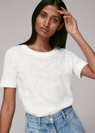 Rosa Double Trim TShirt White