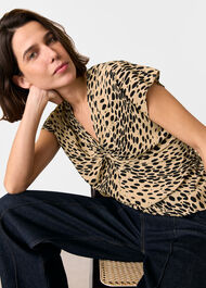 Animal Spot Print Blouse