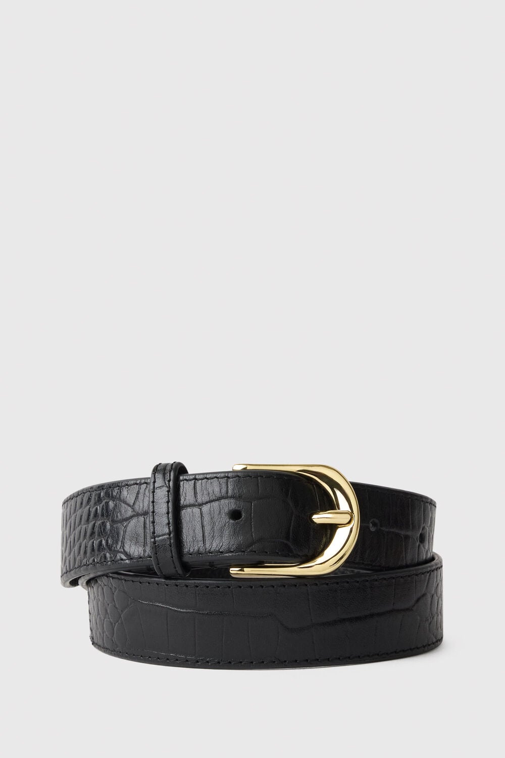 Shiny Croc Leather Belt