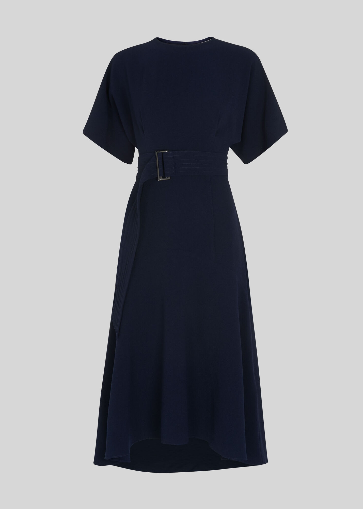 Textured Belted Midi Dress WHISTLES Whistles UK
